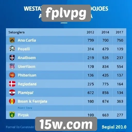 Estatísticas atualizadas de jogos no fplvpg